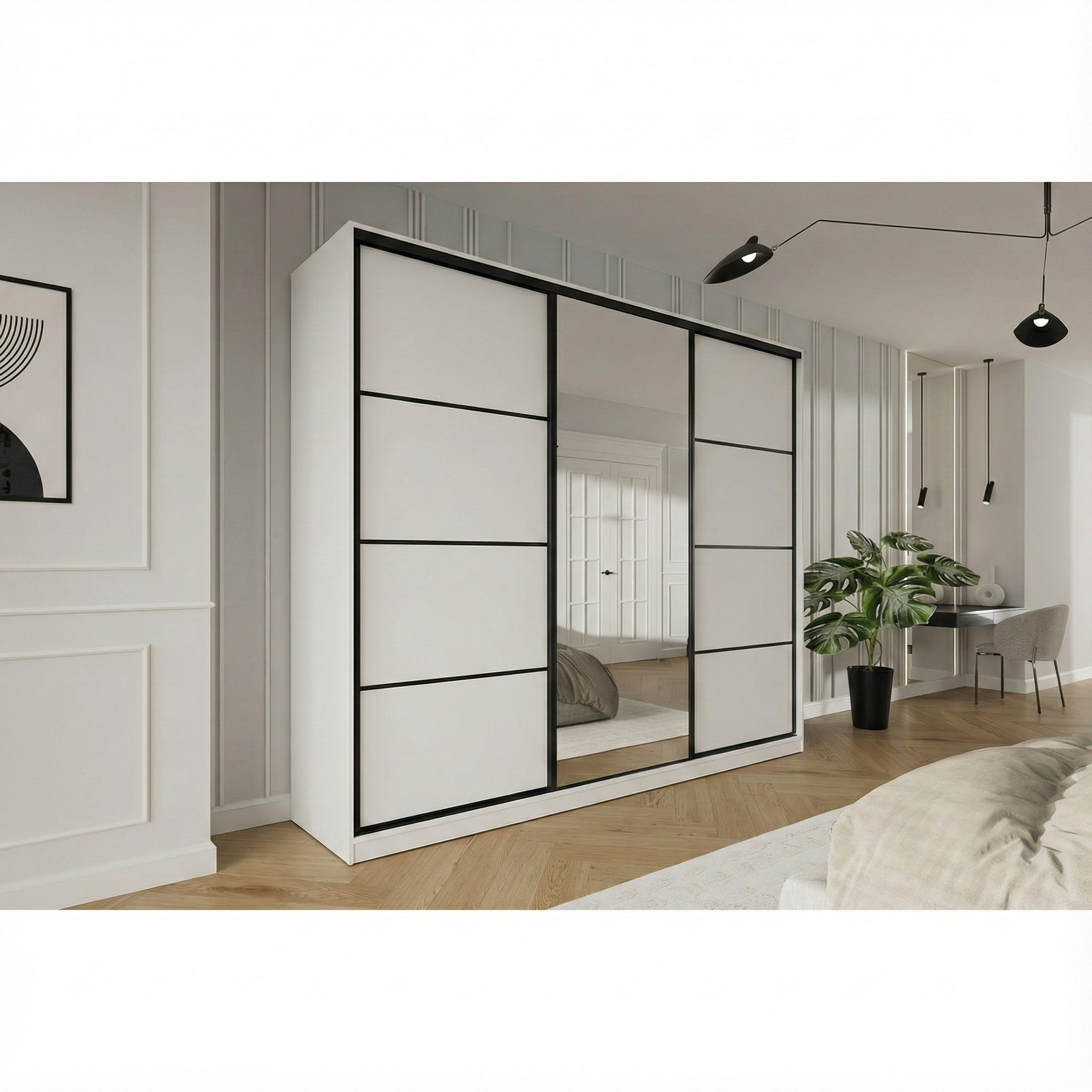 Szafa przesuwna Trend 6 275 Biały Mat